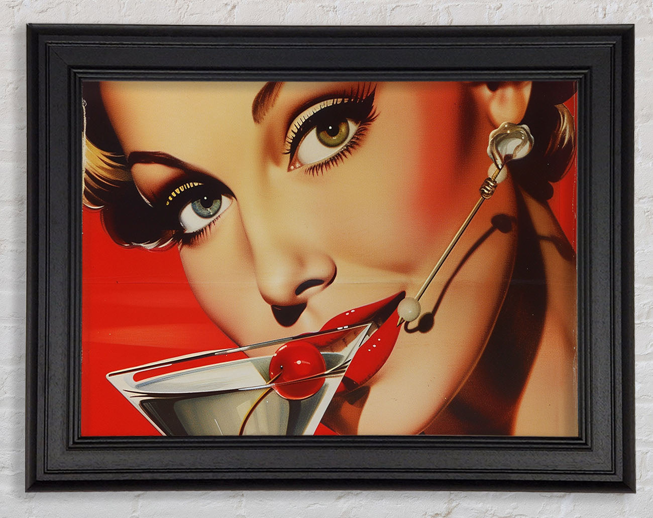 1950S Happy Hour Cocktail Framed Print