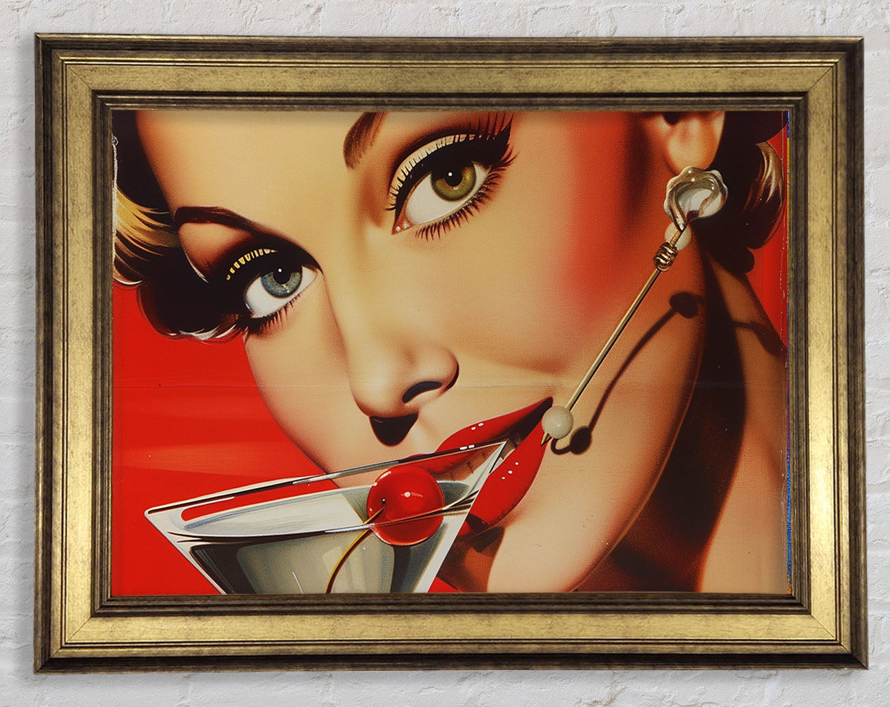 1950S Happy Hour Cocktail Framed Print