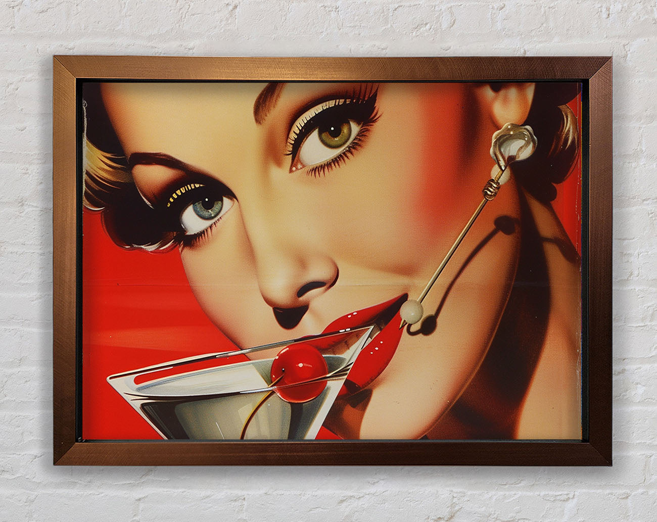 1950S Happy Hour Cocktail Framed Print