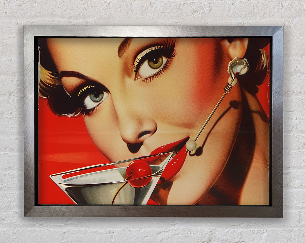 1950S Happy Hour Cocktail Framed Print