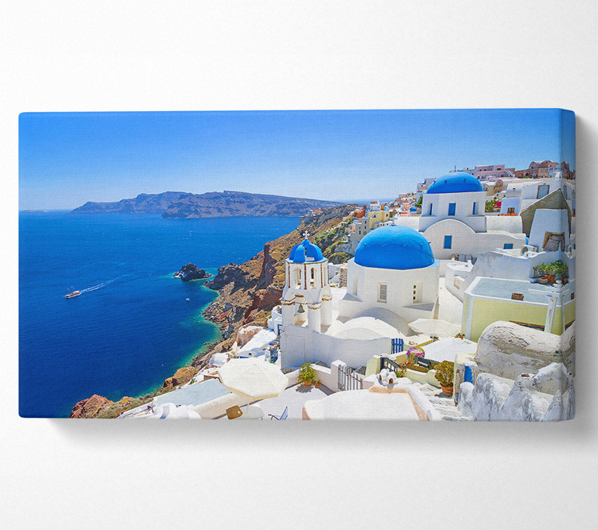 A Lovely View Of Greece Canvas Wall Art