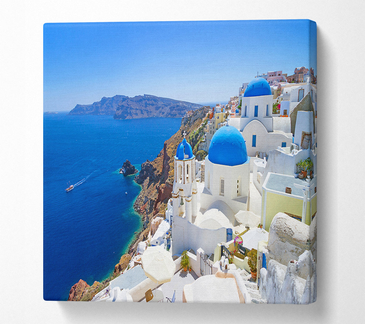 A Lovely View Of Greece Canvas Wall Art