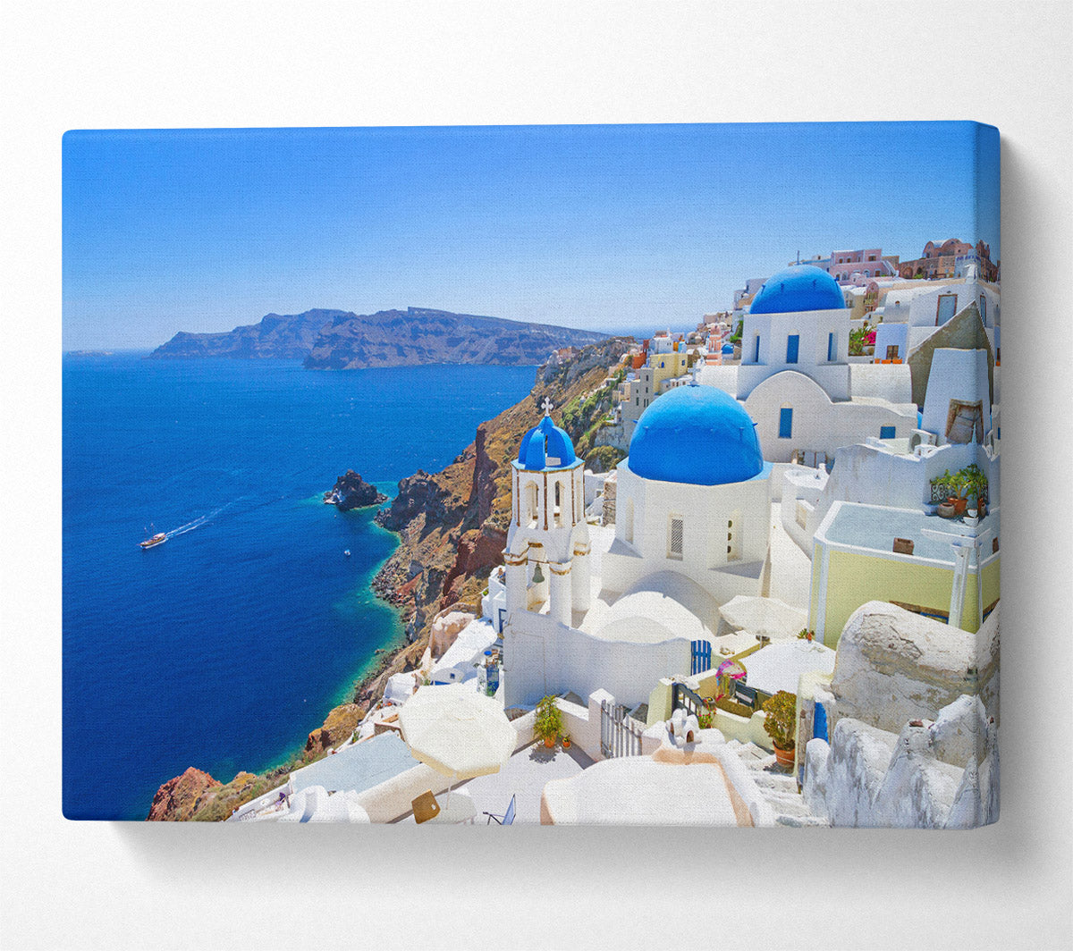 A Lovely View Of Greece Canvas Wall Art