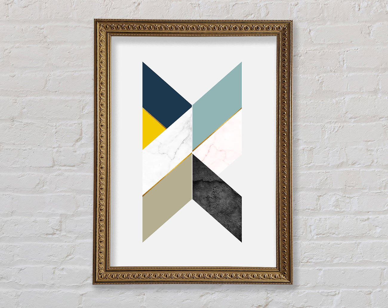 Abstract Diamonds Framed Print