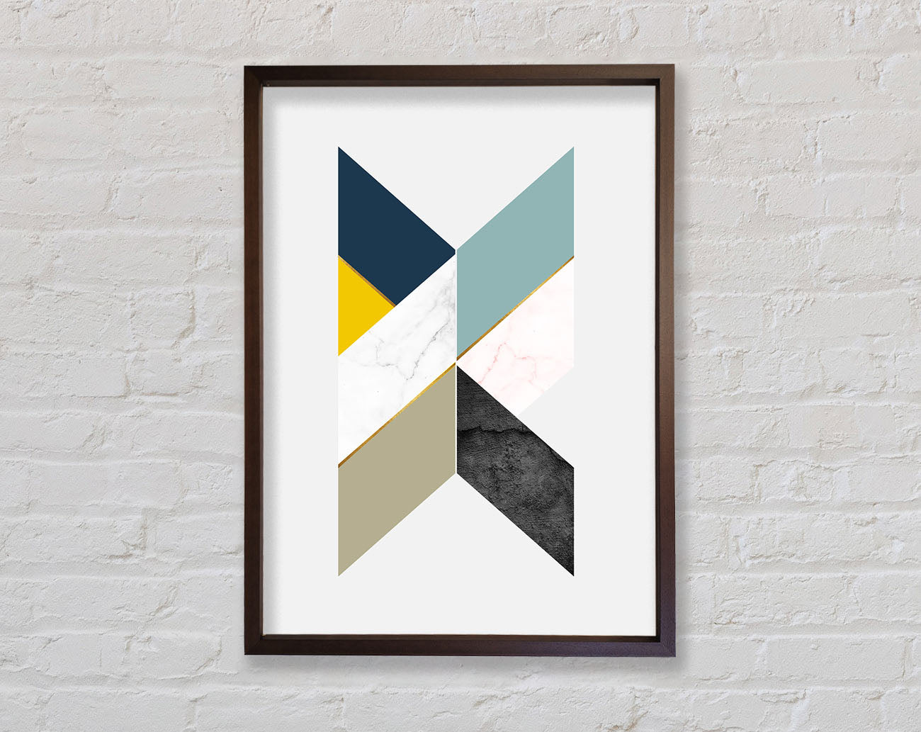 Abstract Diamonds Framed Print
