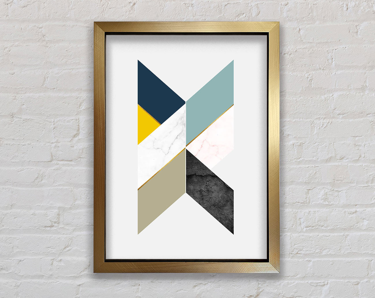 Abstract Diamonds Framed Print