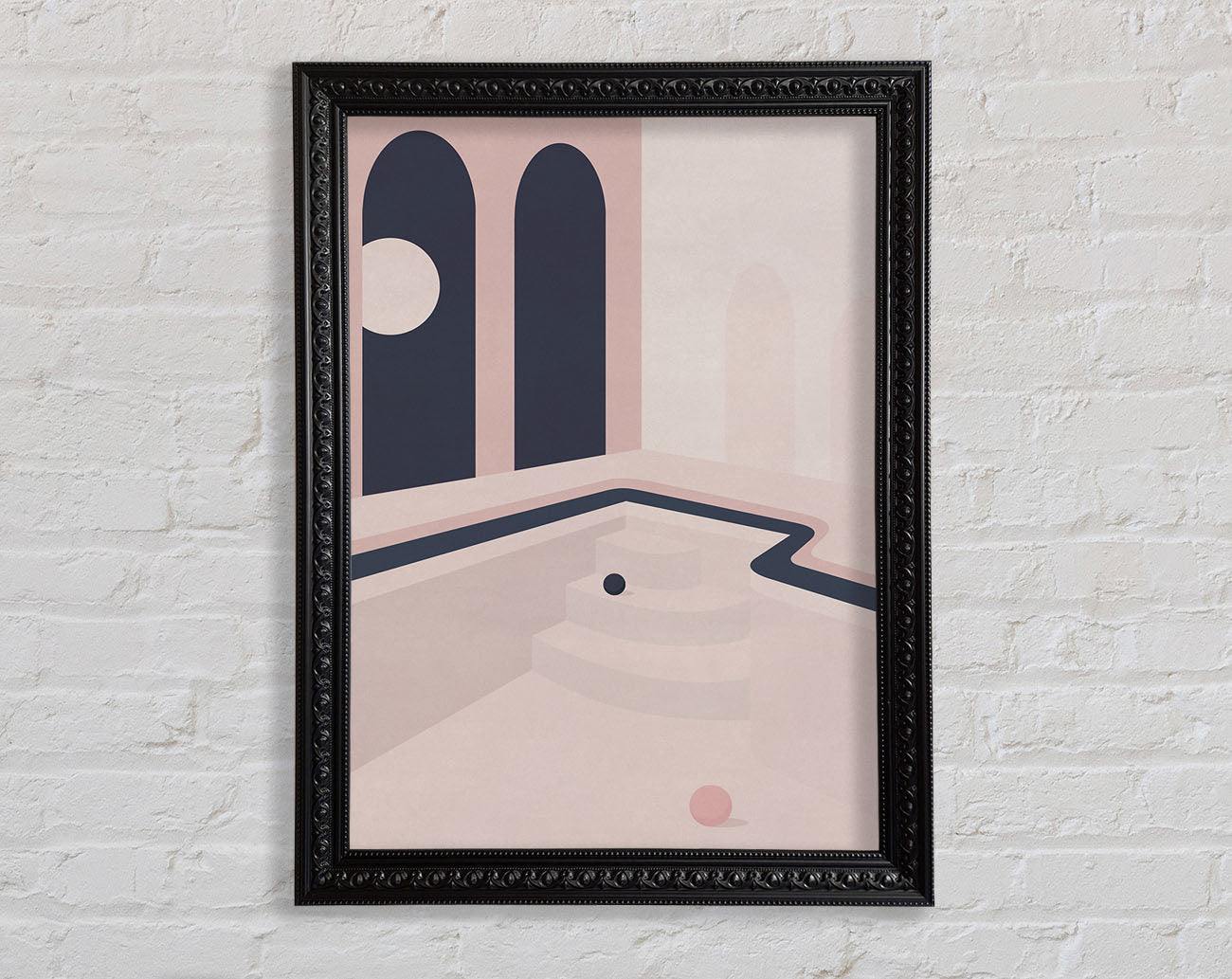 Abstract Empty Pool Framed Print