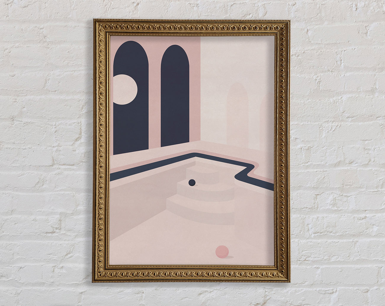 Abstract Empty Pool Framed Print