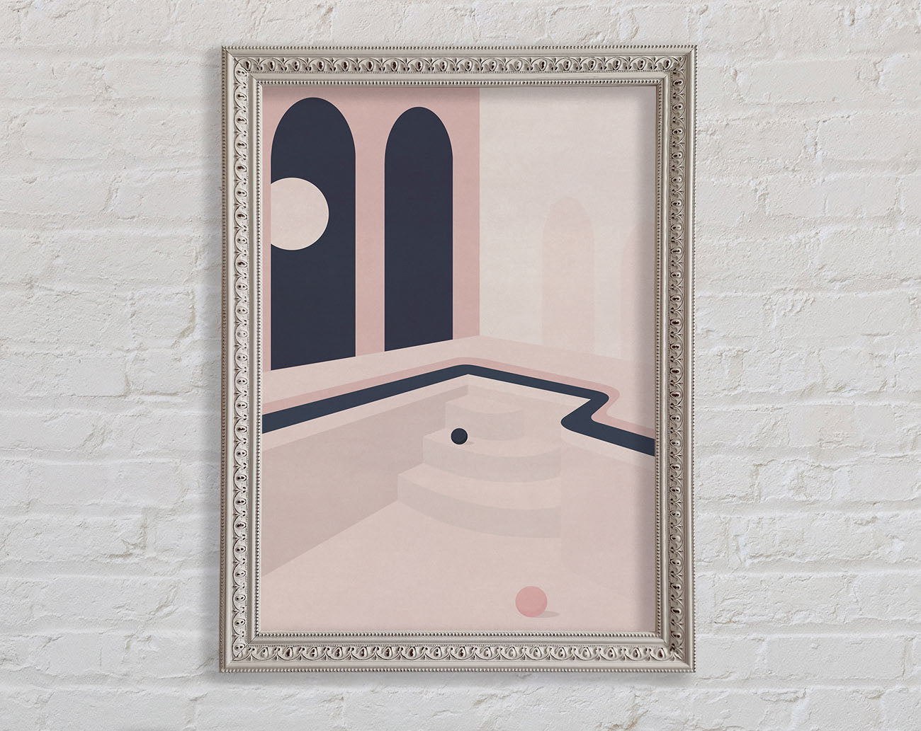 Abstract Empty Pool Framed Print