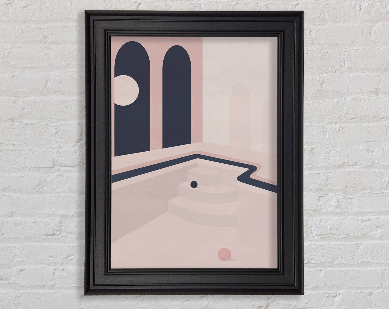 Abstract Empty Pool Framed Print