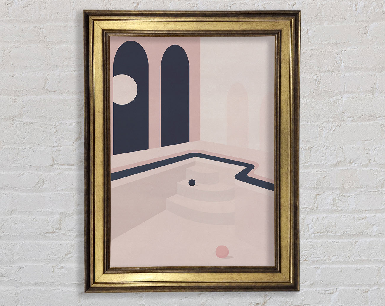 Abstract Empty Pool Framed Print