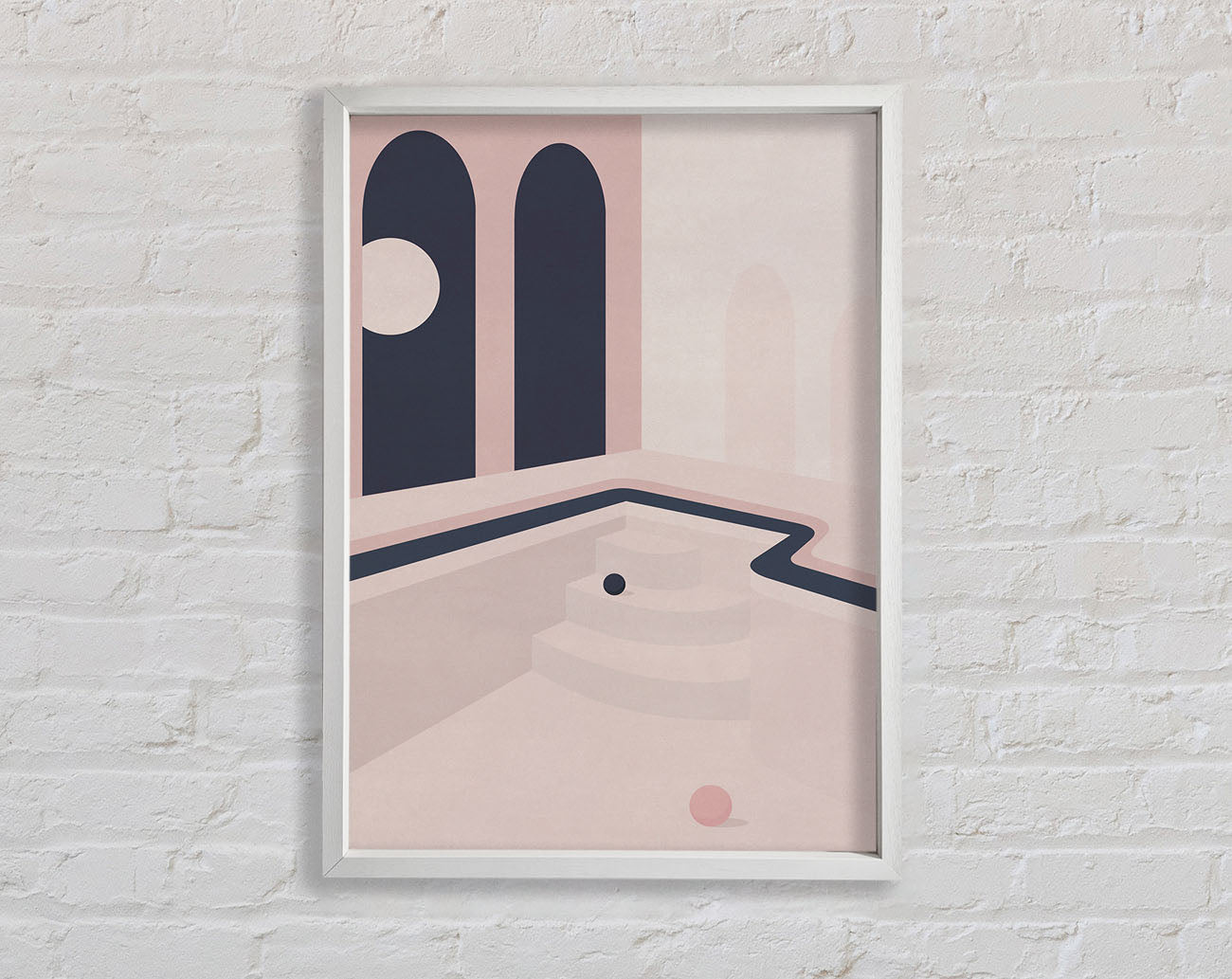 Abstract Empty Pool Framed Print