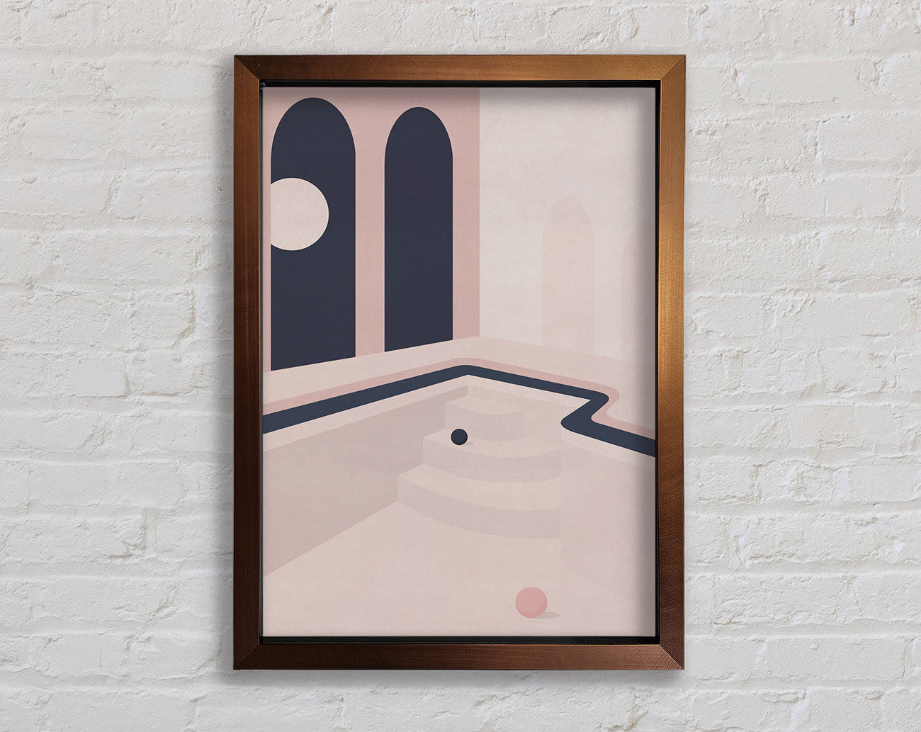 Abstract Empty Pool Framed Print