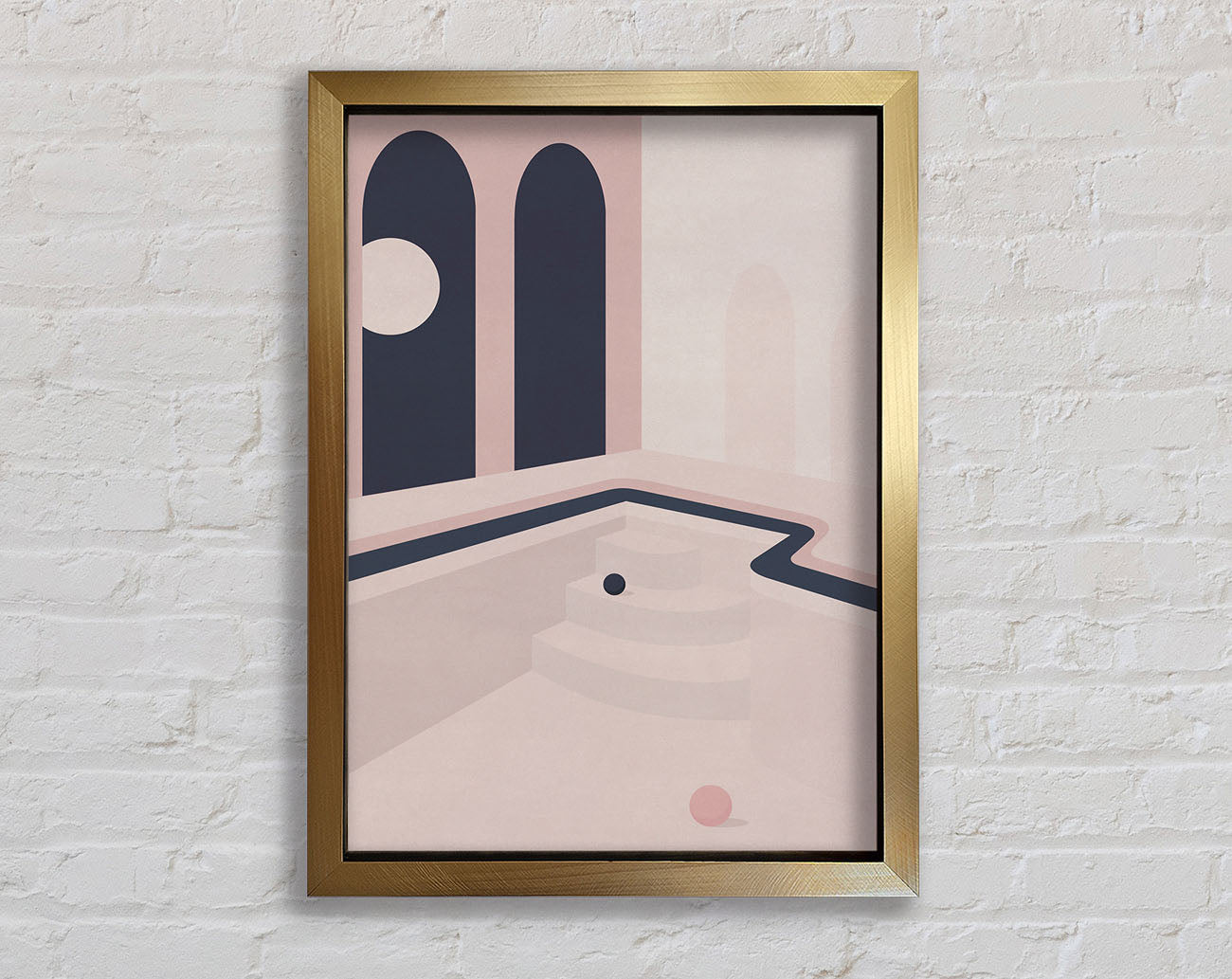 Abstract Empty Pool Framed Print