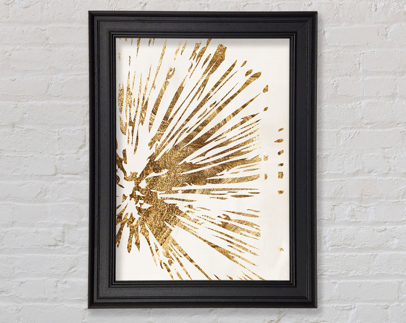 Abstract Gold Spikes Framed Print