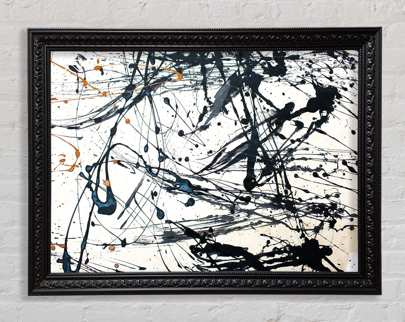 Abstract Ink Lines Framed Print