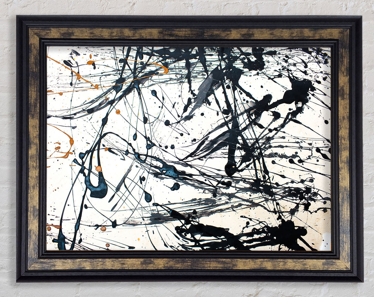 Abstract Ink Lines Framed Print