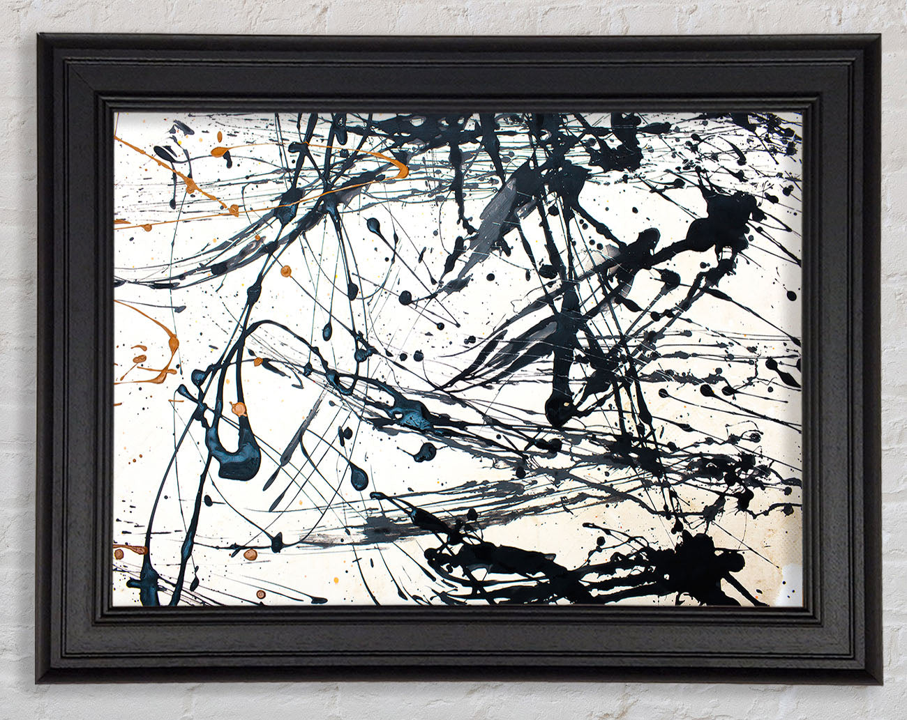 Abstract Ink Lines Framed Print