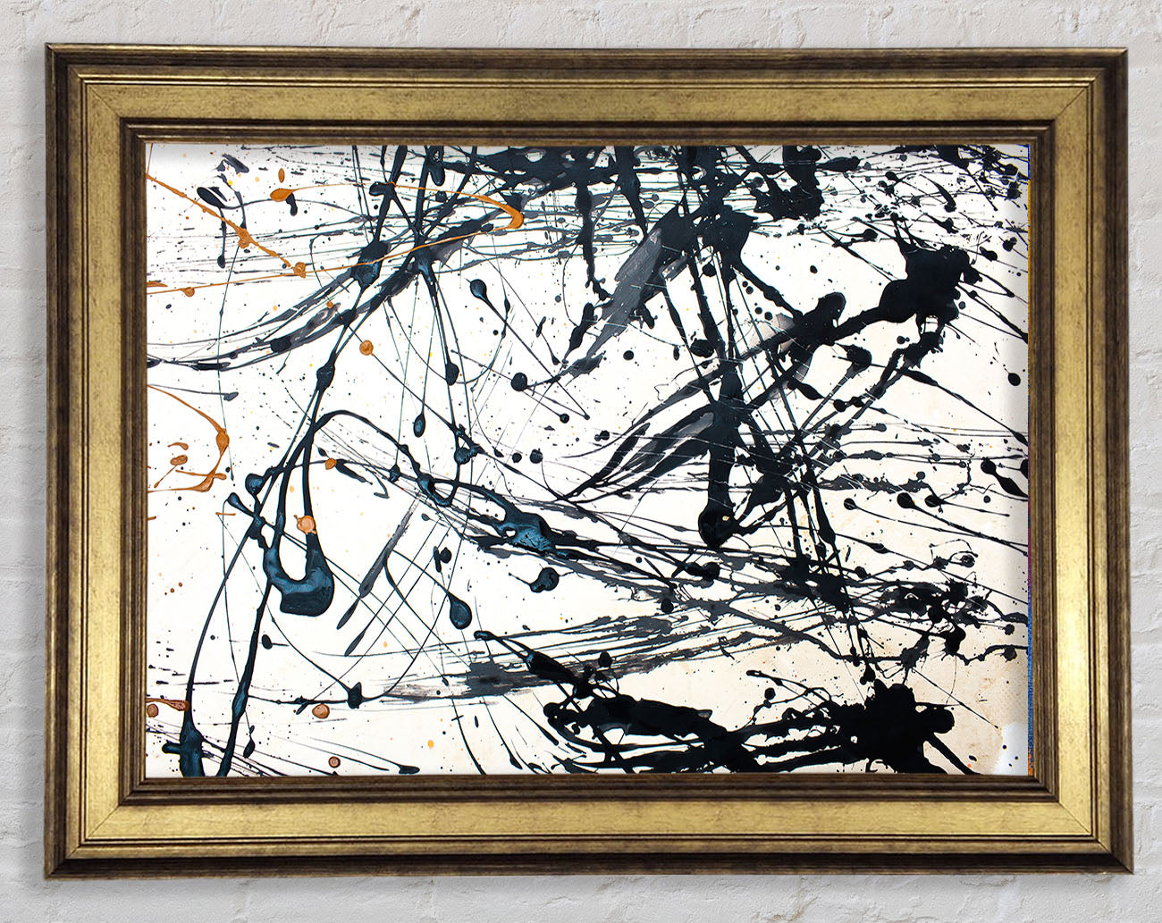 Abstract Ink Lines Framed Print