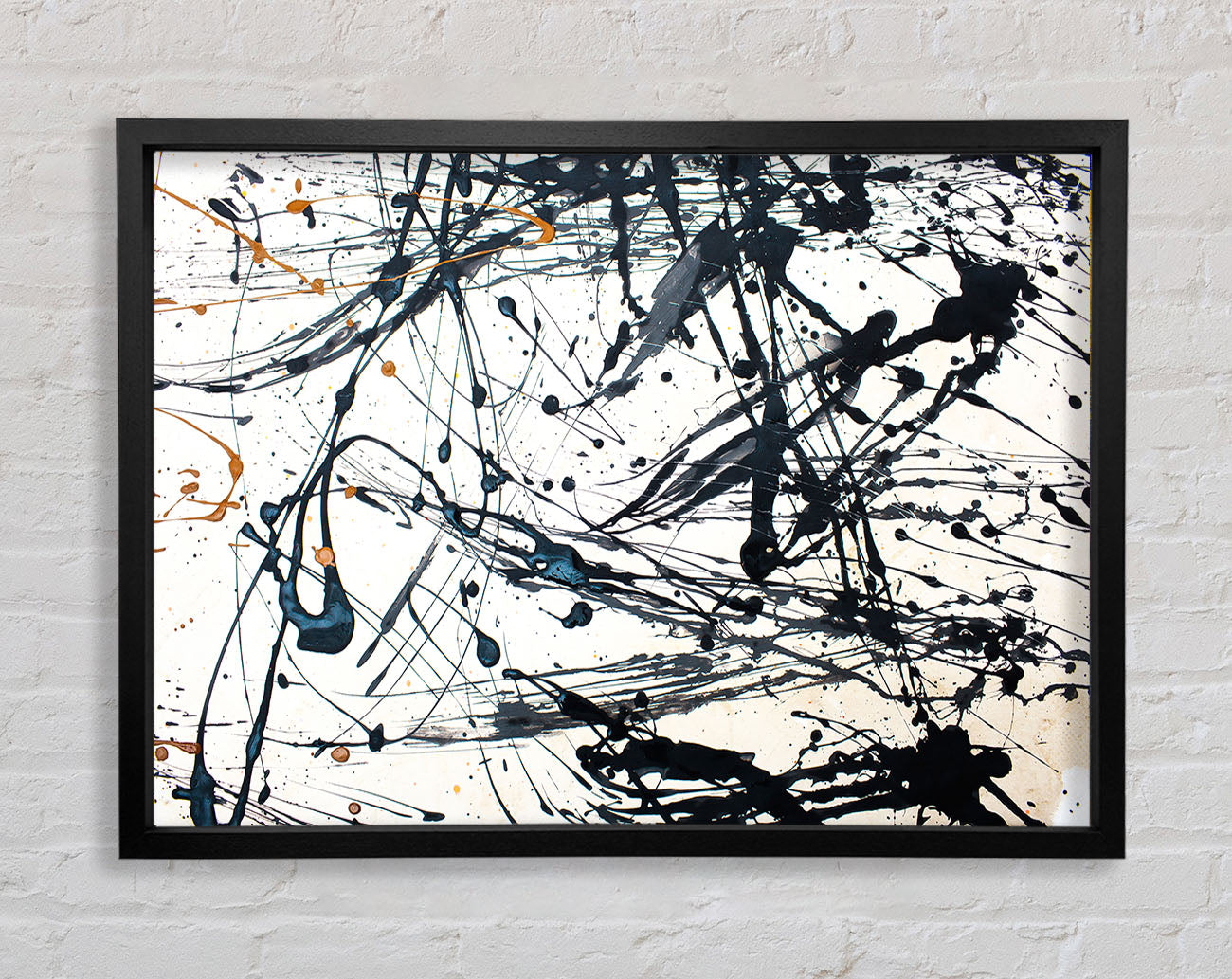 Abstract Ink Lines Framed Print