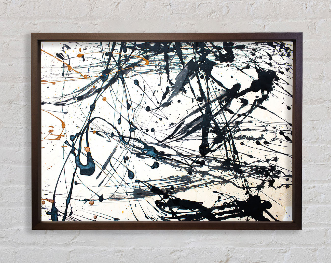 Abstract Ink Lines Framed Print