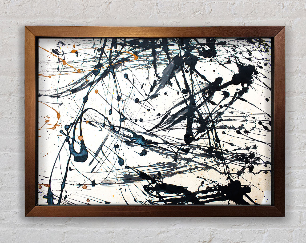 Abstract Ink Lines Framed Print