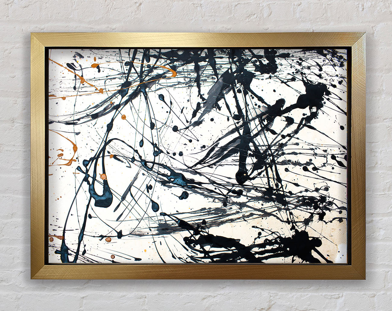 Abstract Ink Lines Framed Print