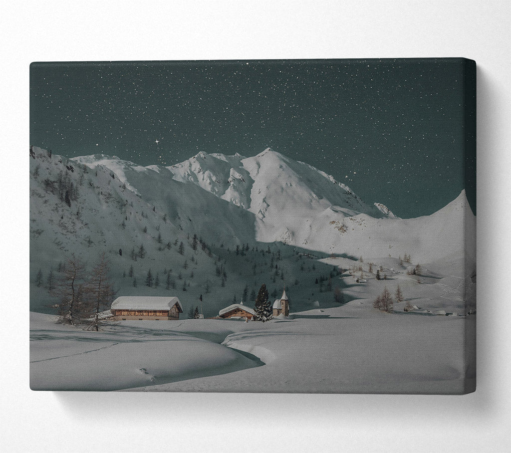 White Mountain Serenity Canvas Wall Art