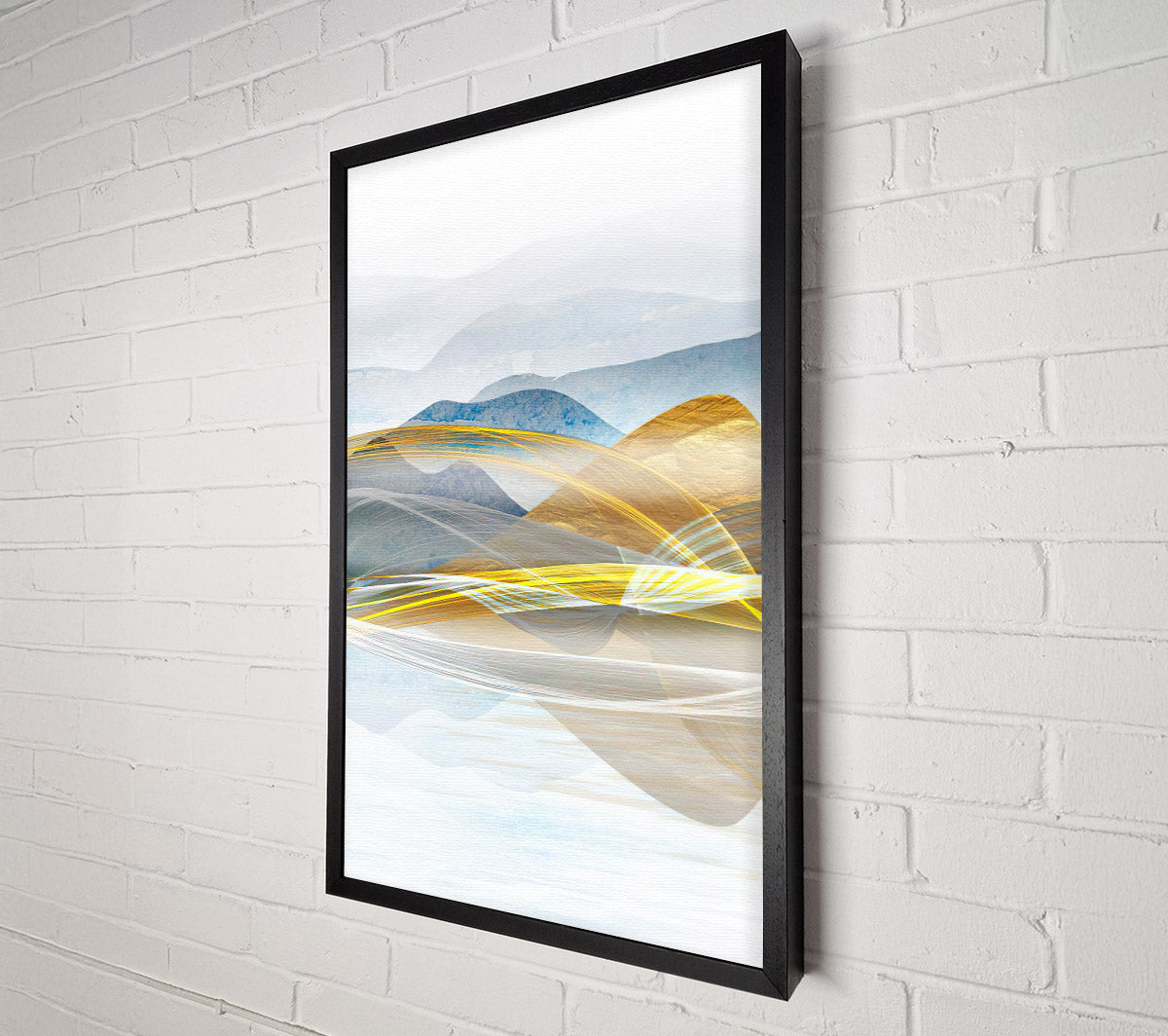 Abstract Line Mountains Canvas Wall Art
