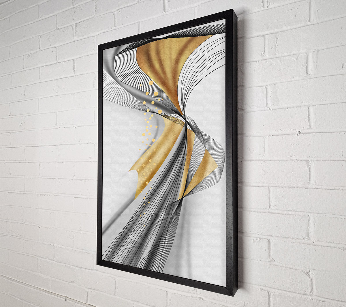 Abstract Lines And Gold Canvas Art