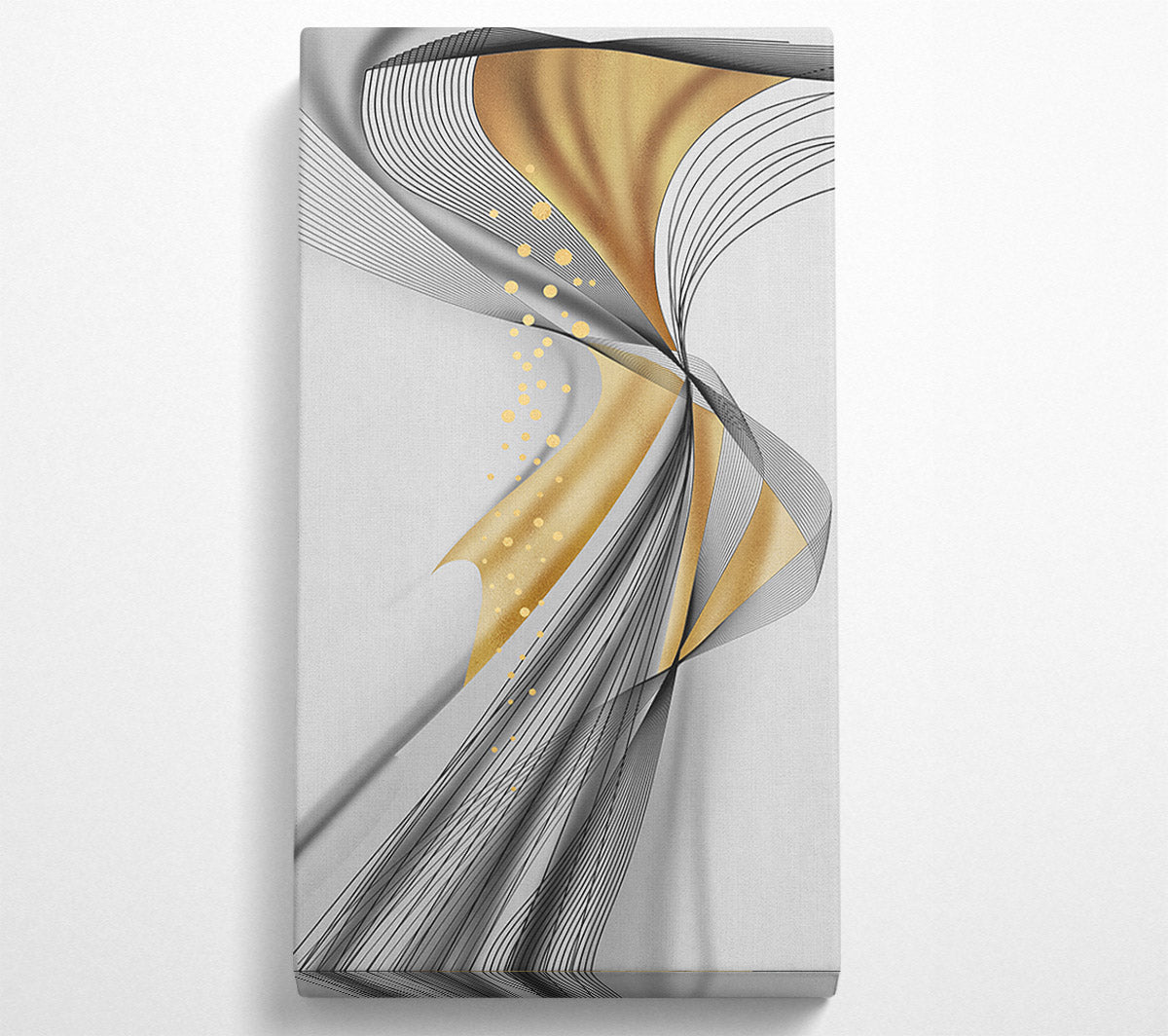 Abstract Lines And Gold Canvas Art