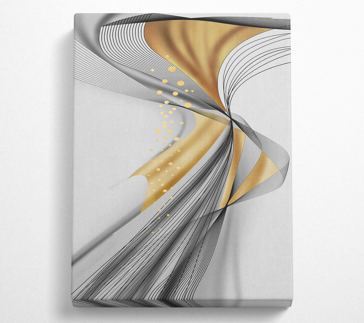 Abstract Lines And Gold Canvas Art