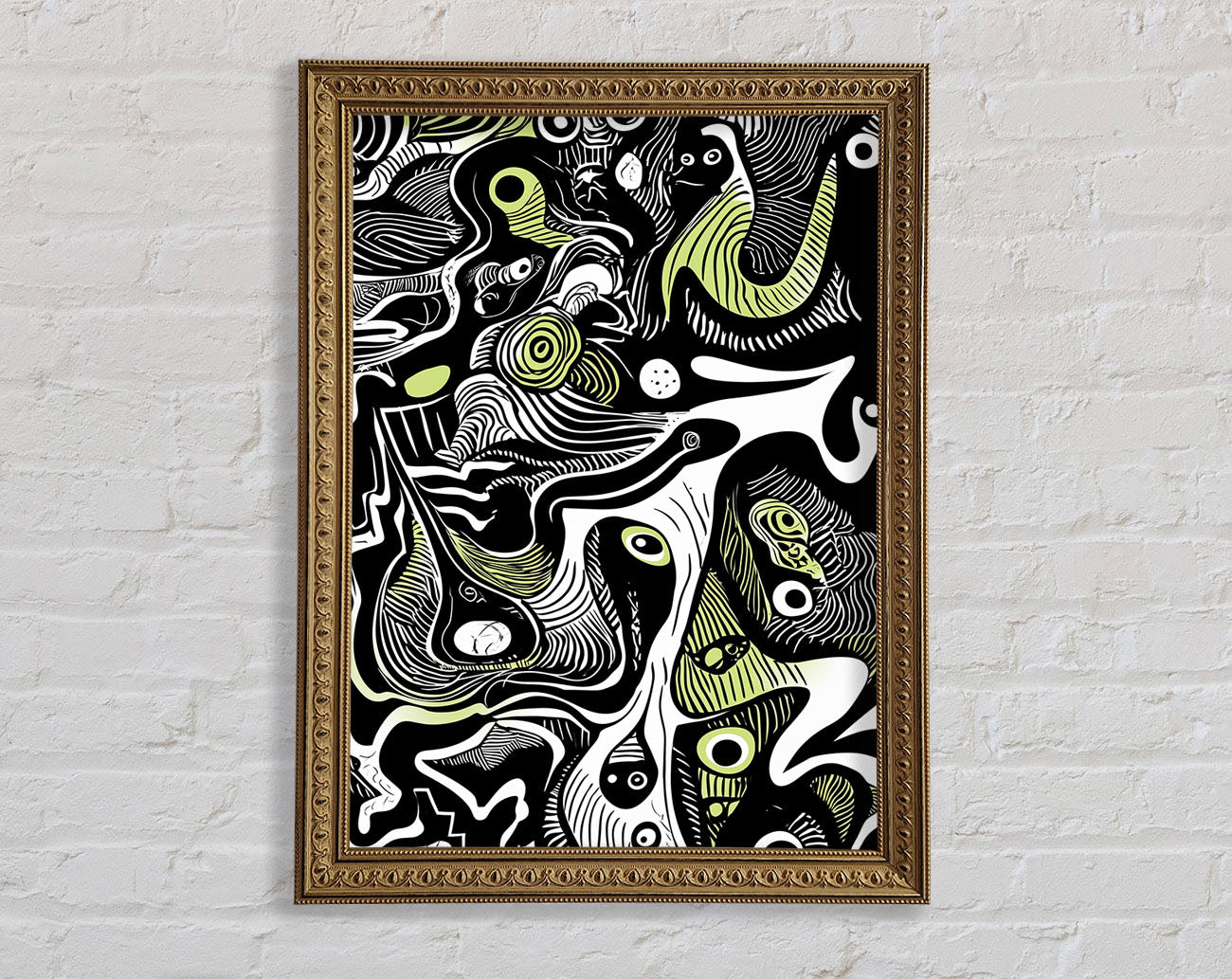 Abstract Lines Hues Framed Print