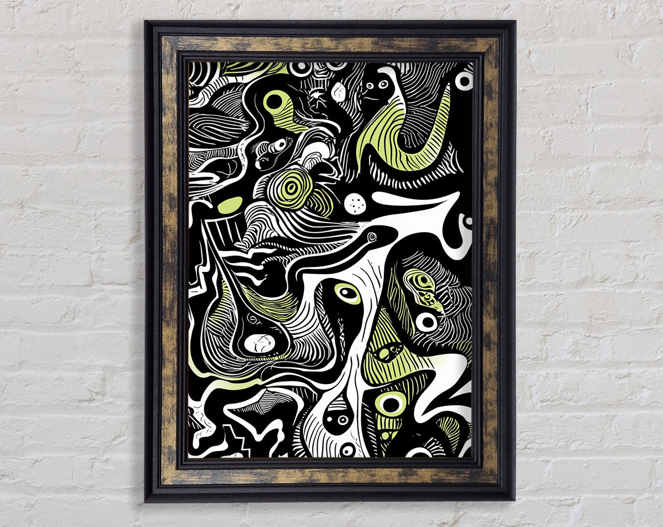 Abstract Lines Hues Framed Print