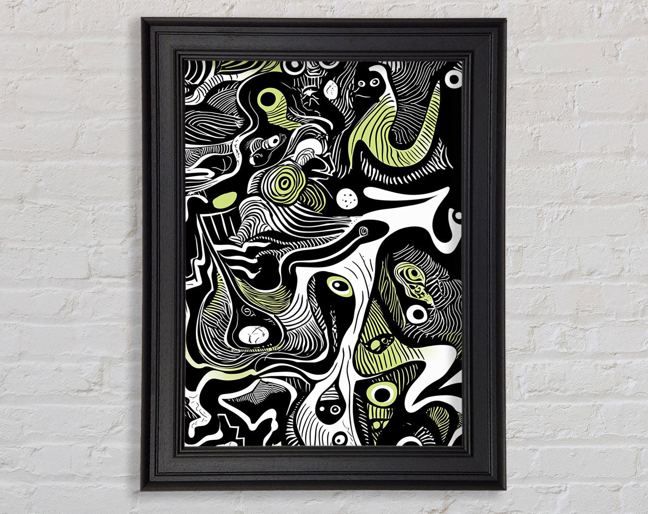 Abstract Lines Hues Framed Print
