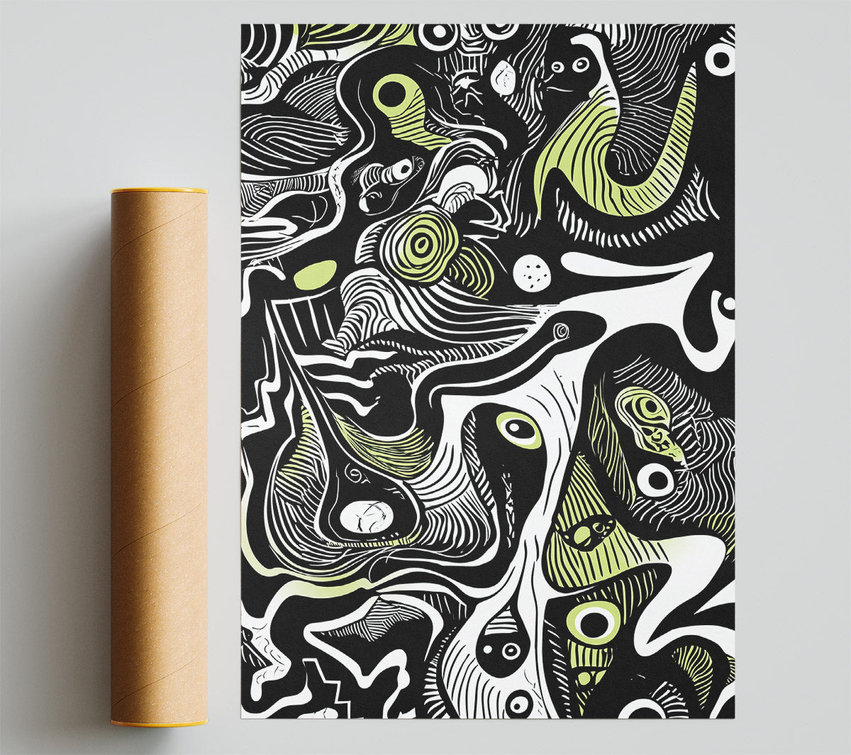Abstract Lines Hues Poster