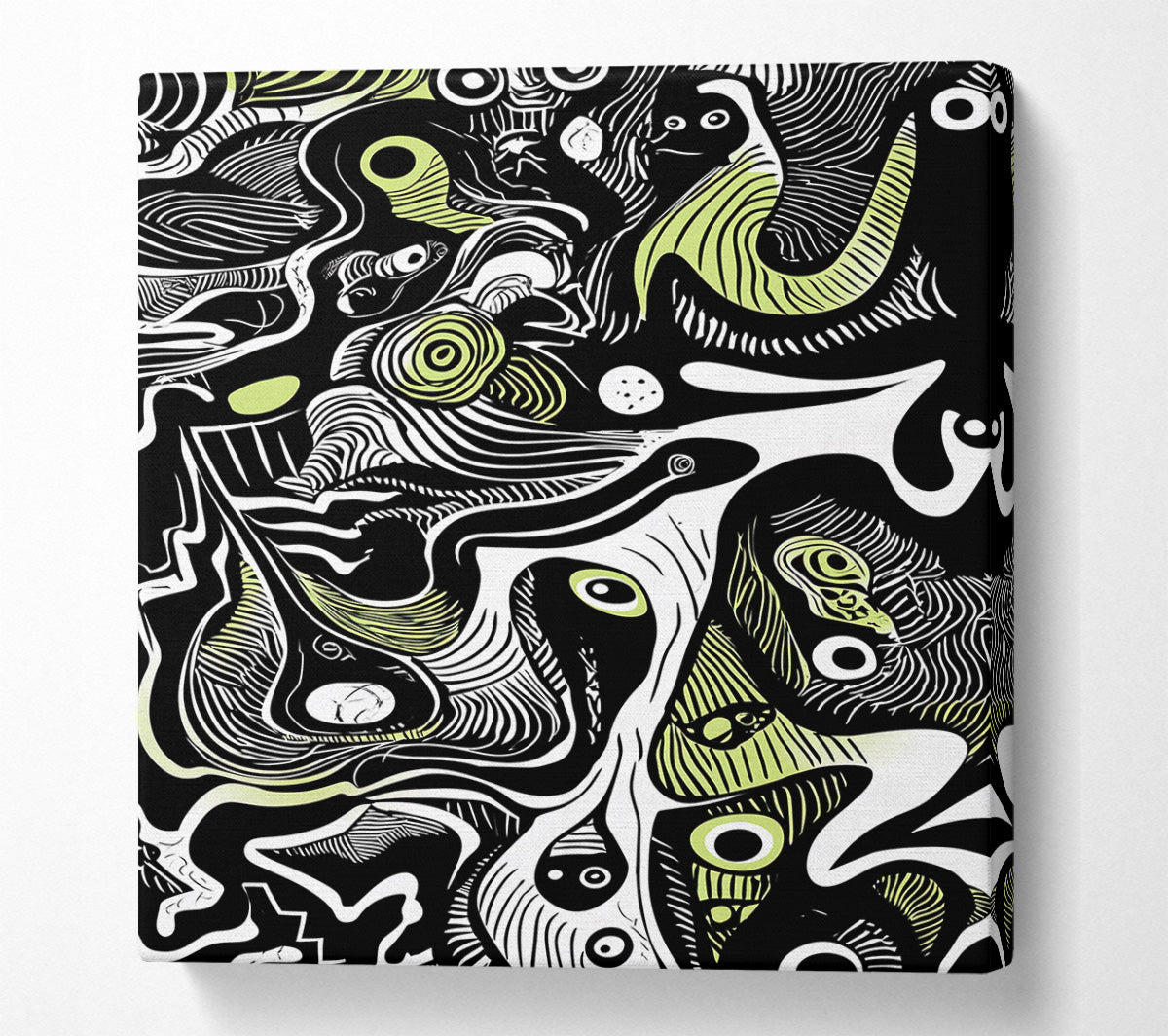 Abstract Lines Hues Canvas Wall Art