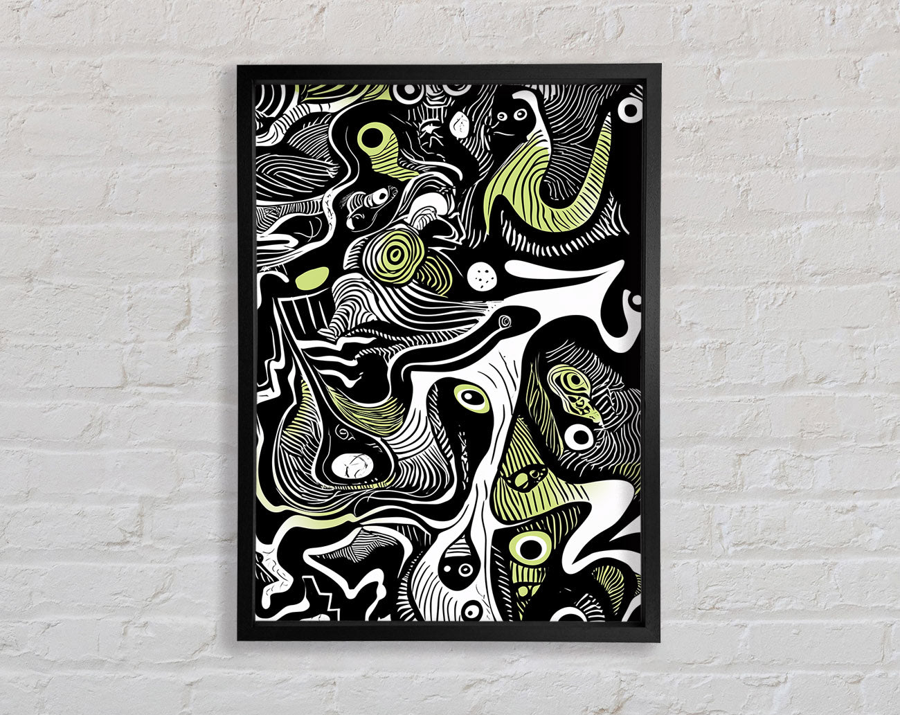 Abstract Lines Hues Framed Print