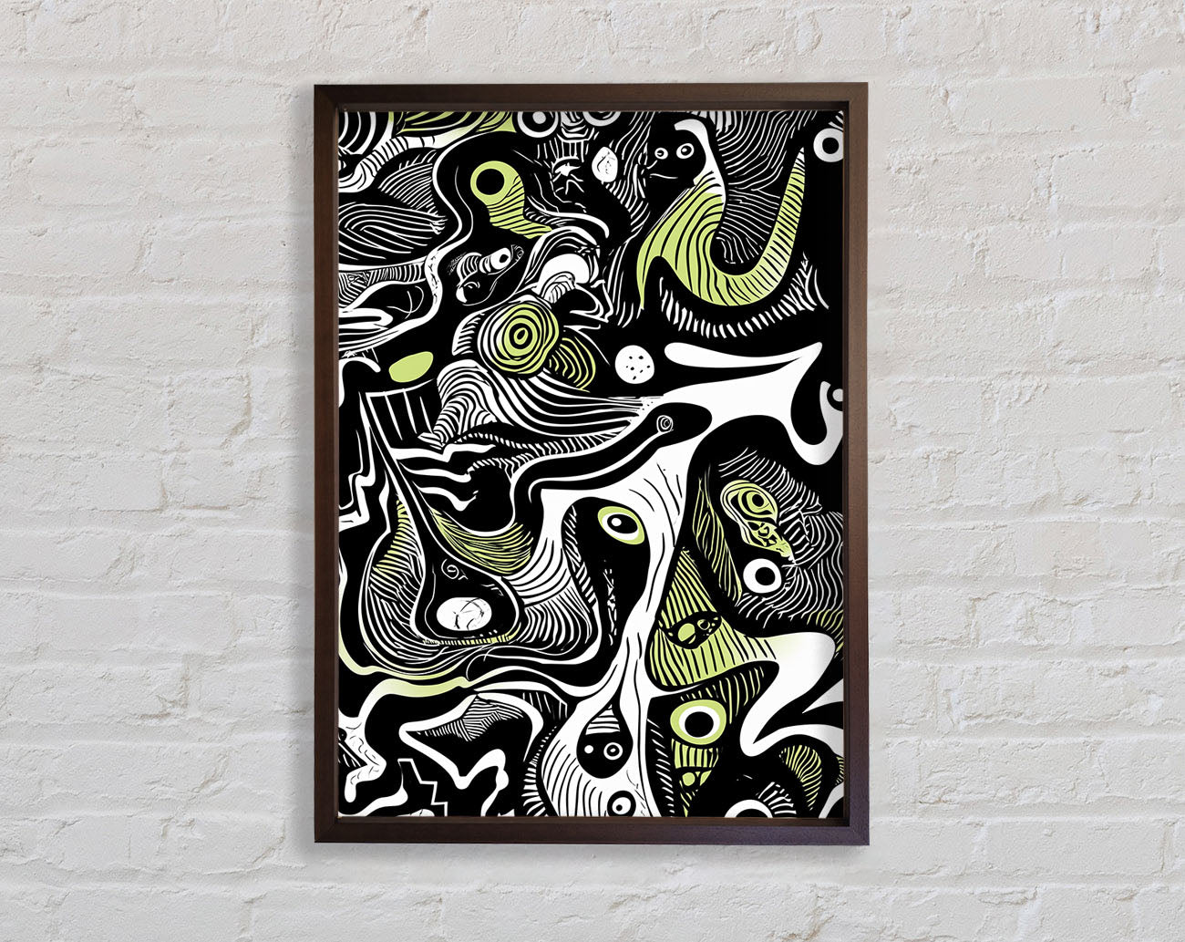 Abstract Lines Hues Framed Print
