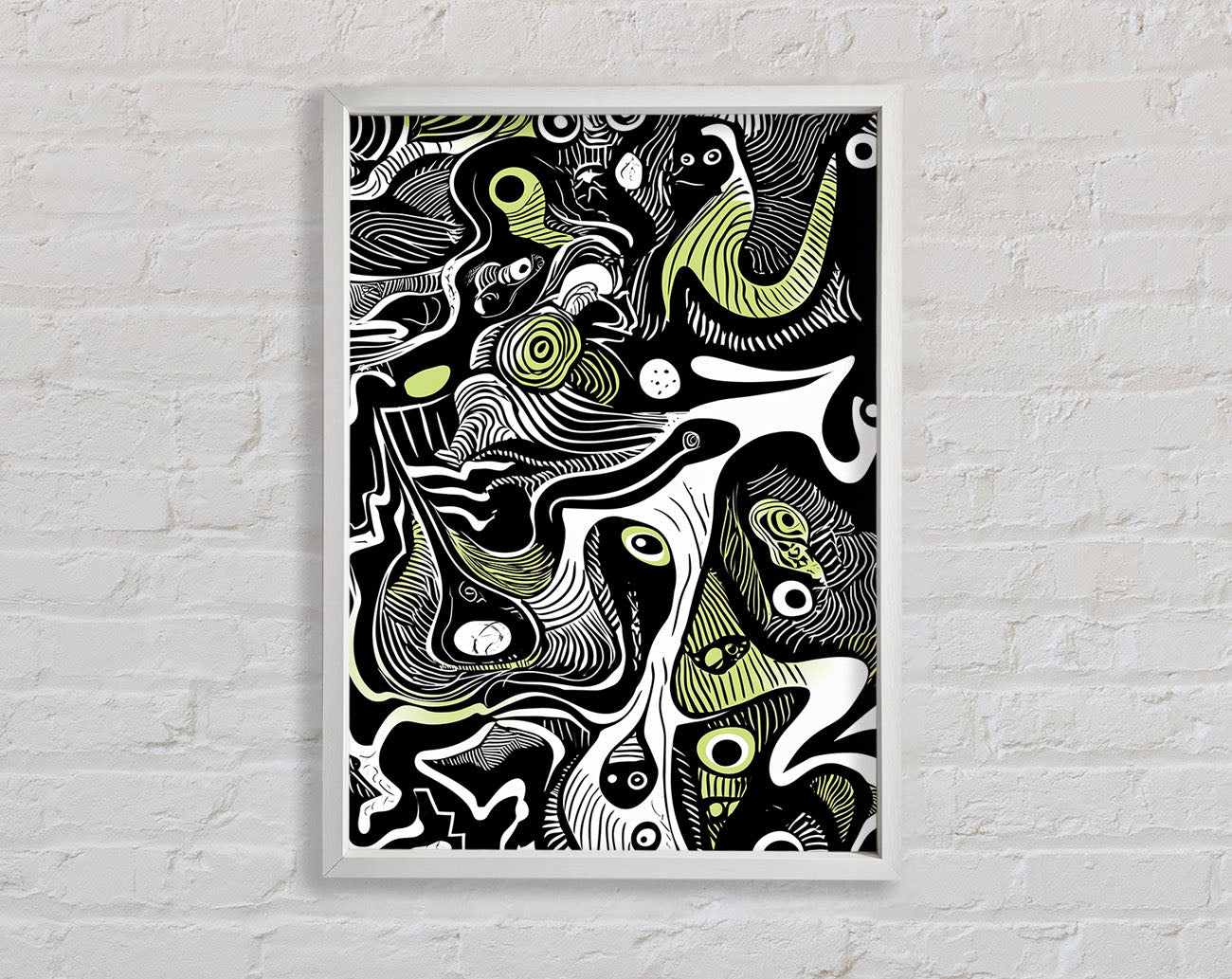 Abstract Lines Hues Framed Print