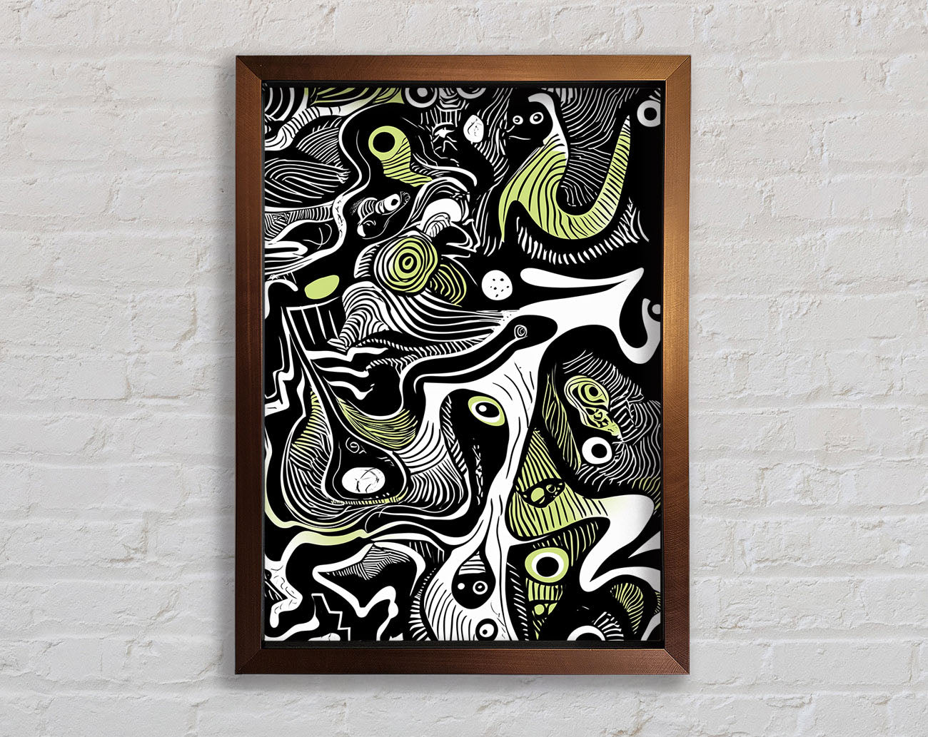 Abstract Lines Hues Framed Print