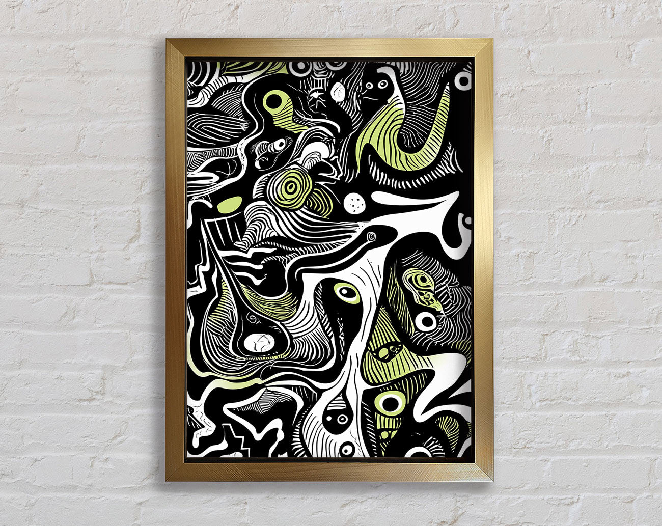 Abstract Lines Hues Framed Print