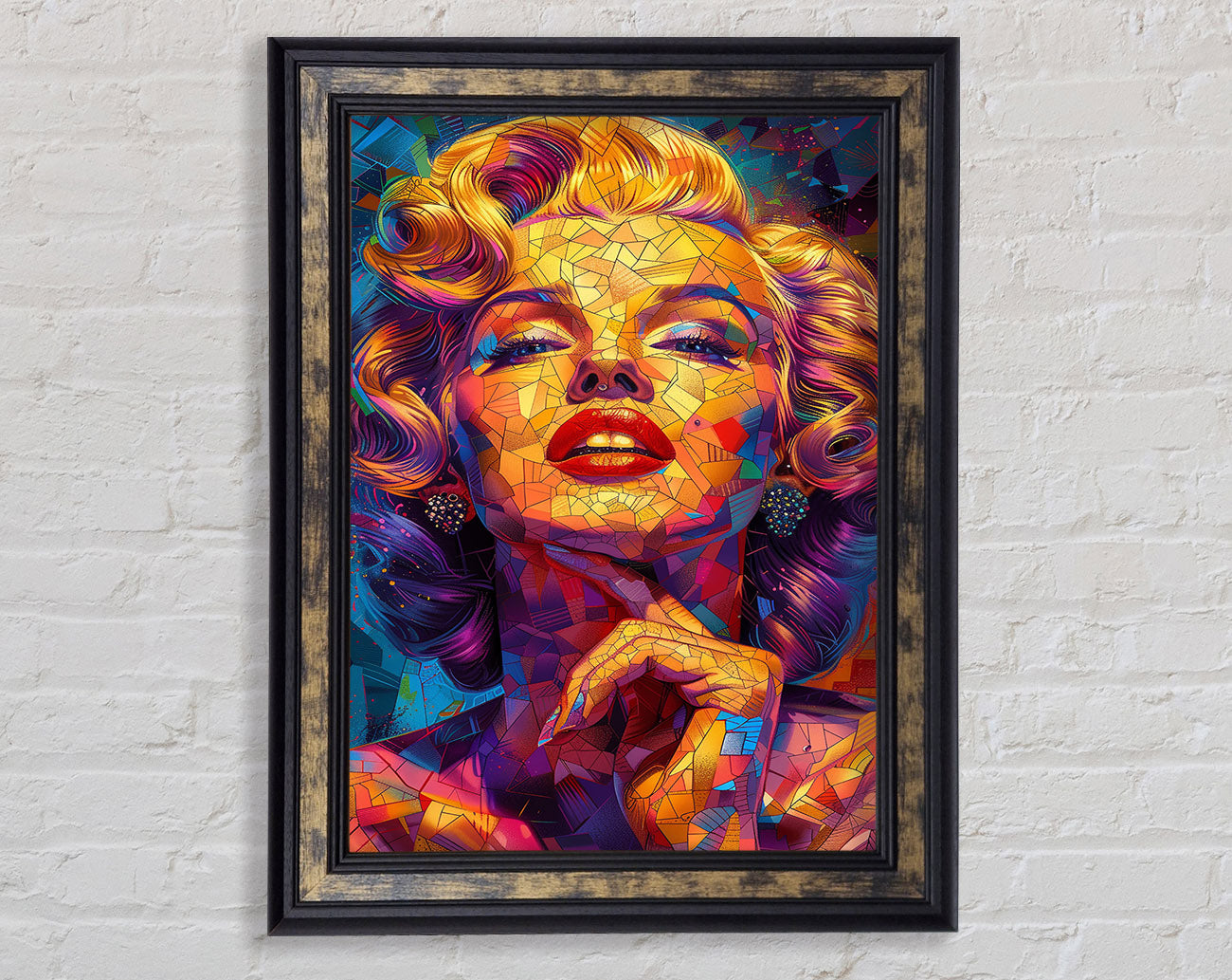 Abstract Mosaic Marilyn Monroe Framed Print