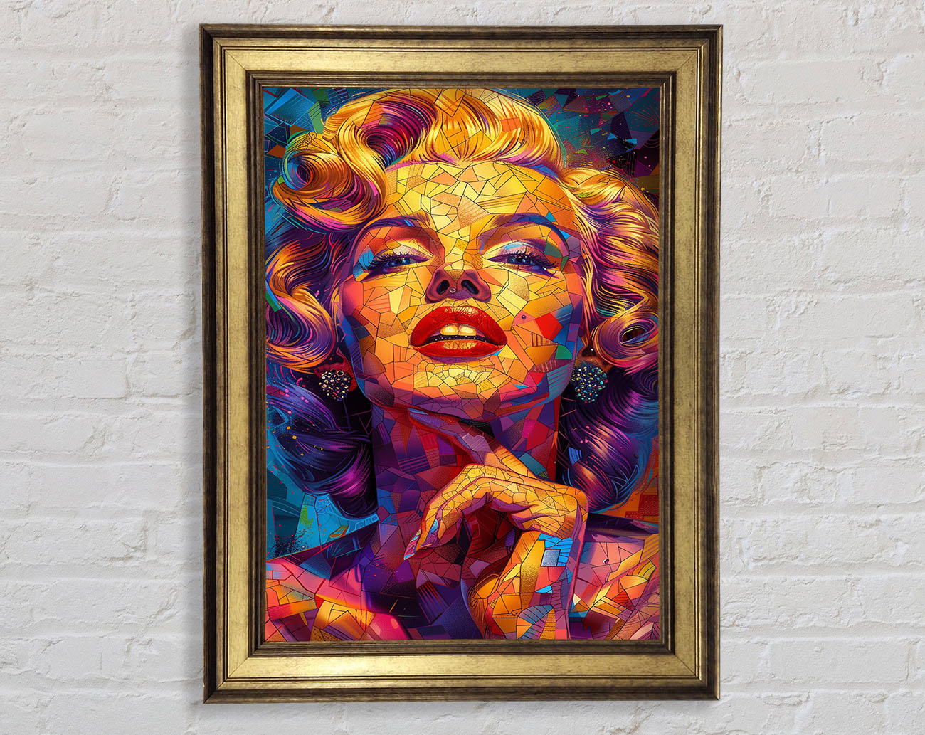 Abstract Mosaic Marilyn Monroe Framed Print