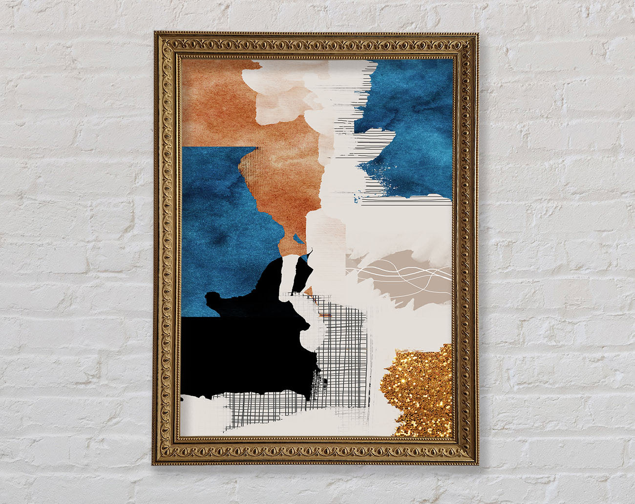 Abstract Patchwork Framed Print