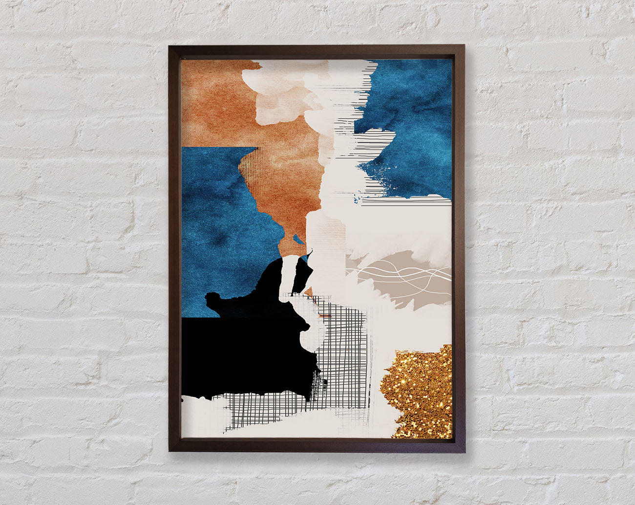 Abstract Patchwork Framed Print