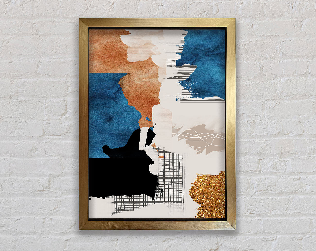 Abstract Patchwork Framed Print