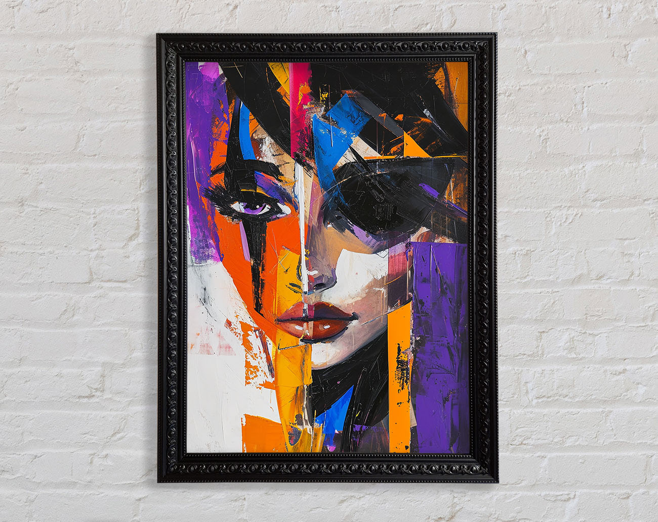 Abstract Purple Woman Framed Print
