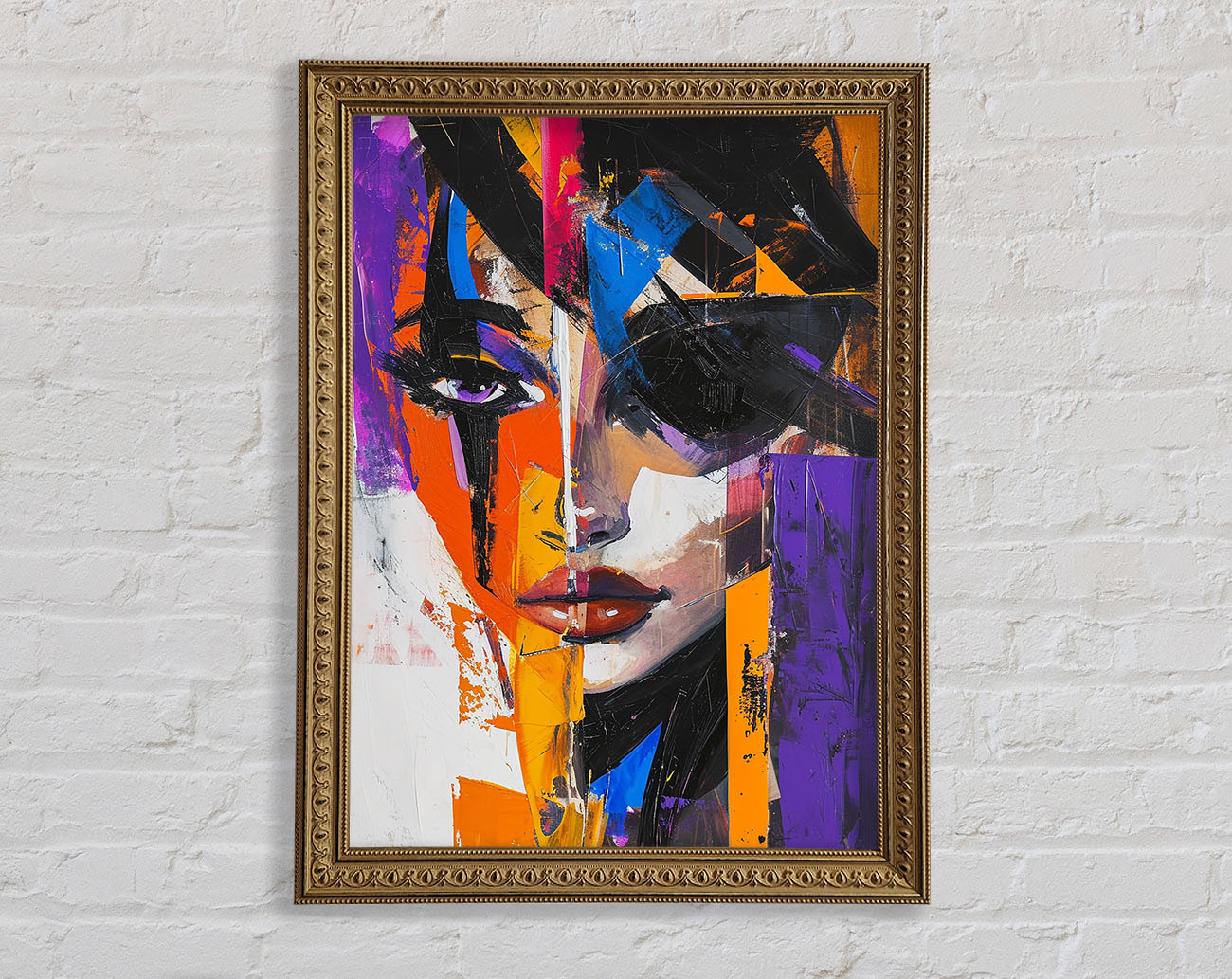 Abstract Purple Woman Framed Print