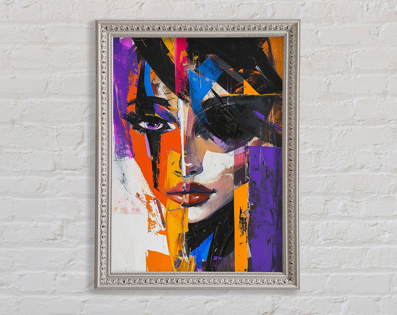 Abstract Purple Woman Framed Print